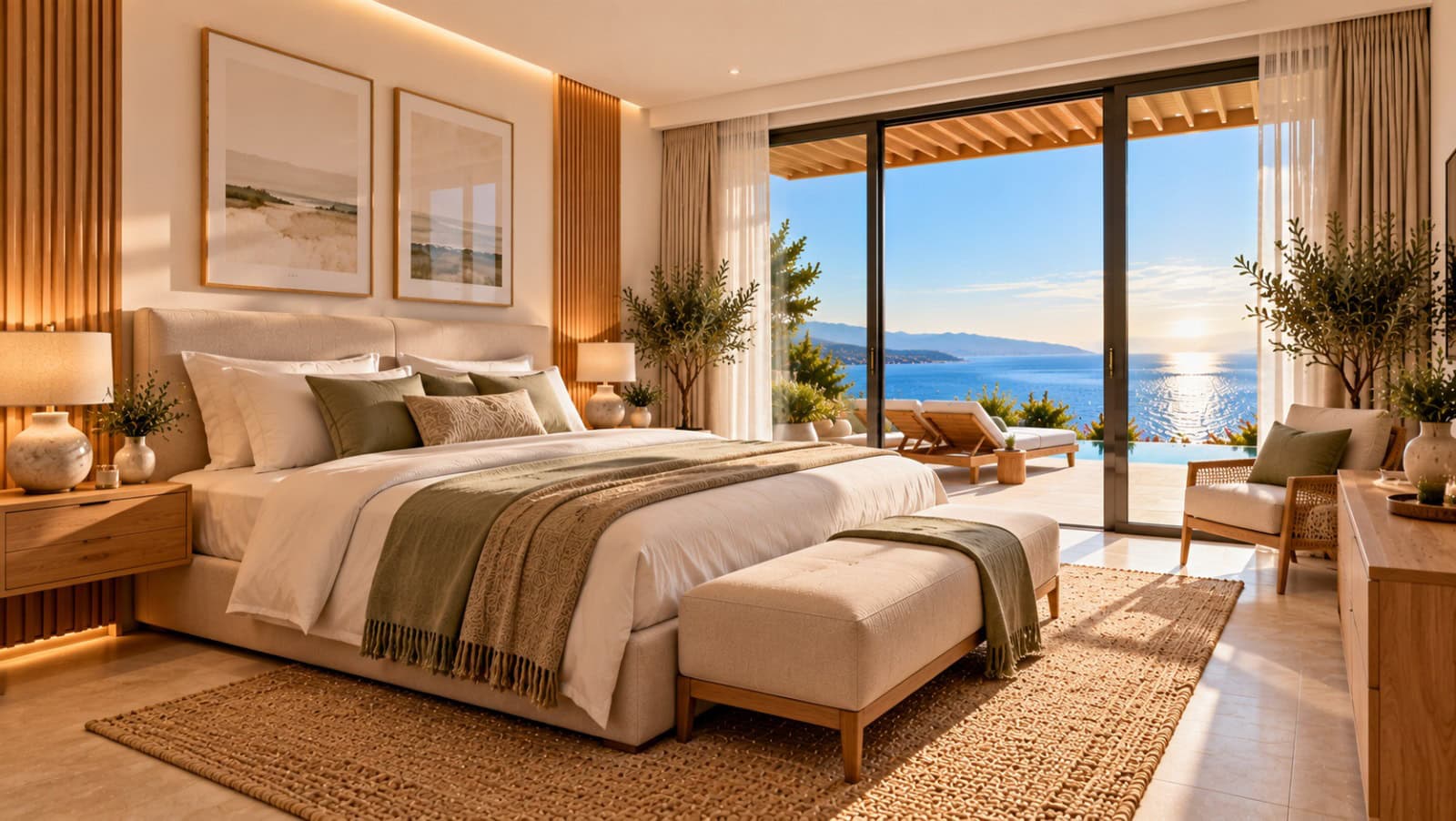 Luxuriöses Schlafzimmer mit Meerblick(1) Luxuriöses Schlafzimmer mit Meerblick(1)