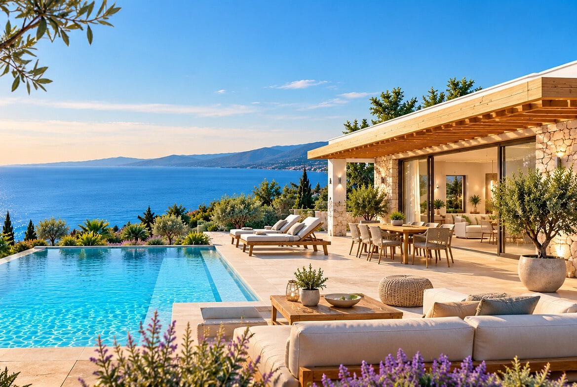 Luxusvilla am mediterranen Infinity-Pool