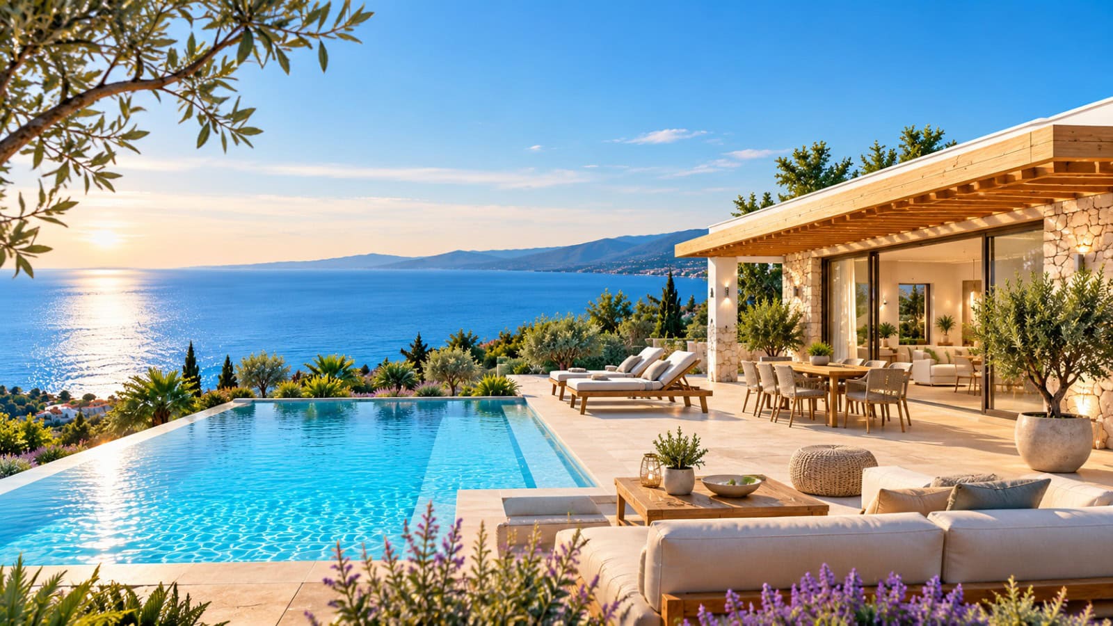 Luxusvilla am mediterranen Infinity-Pool Luxusvilla am mediterranen Infinity-Pool