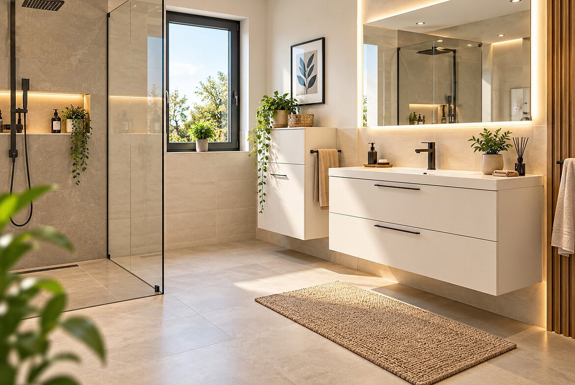 Modernes Spa-Badezimmer mit Pflanzen(1)