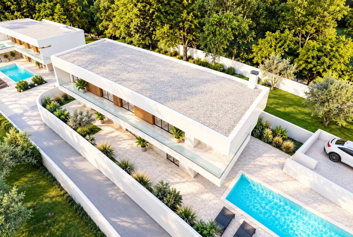 Luxusvilla mit Pool im Grünen
