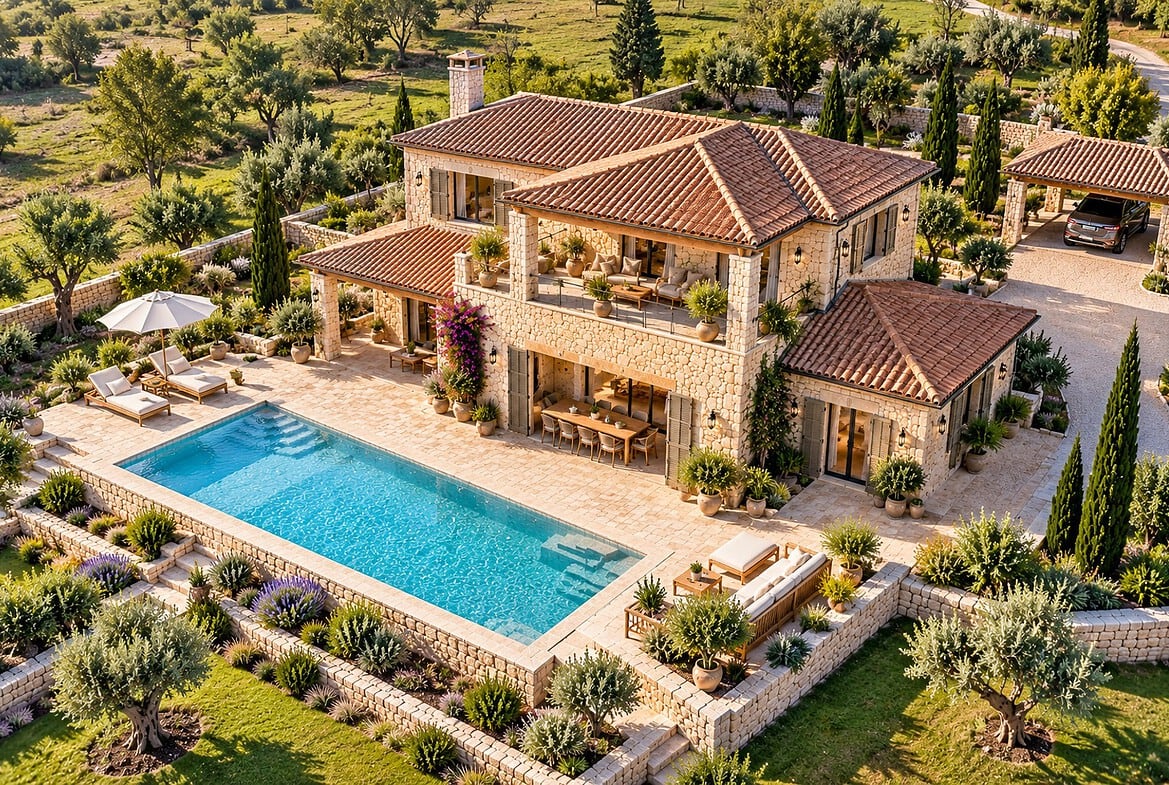 Mediterrane Villenidylle mit Pool
