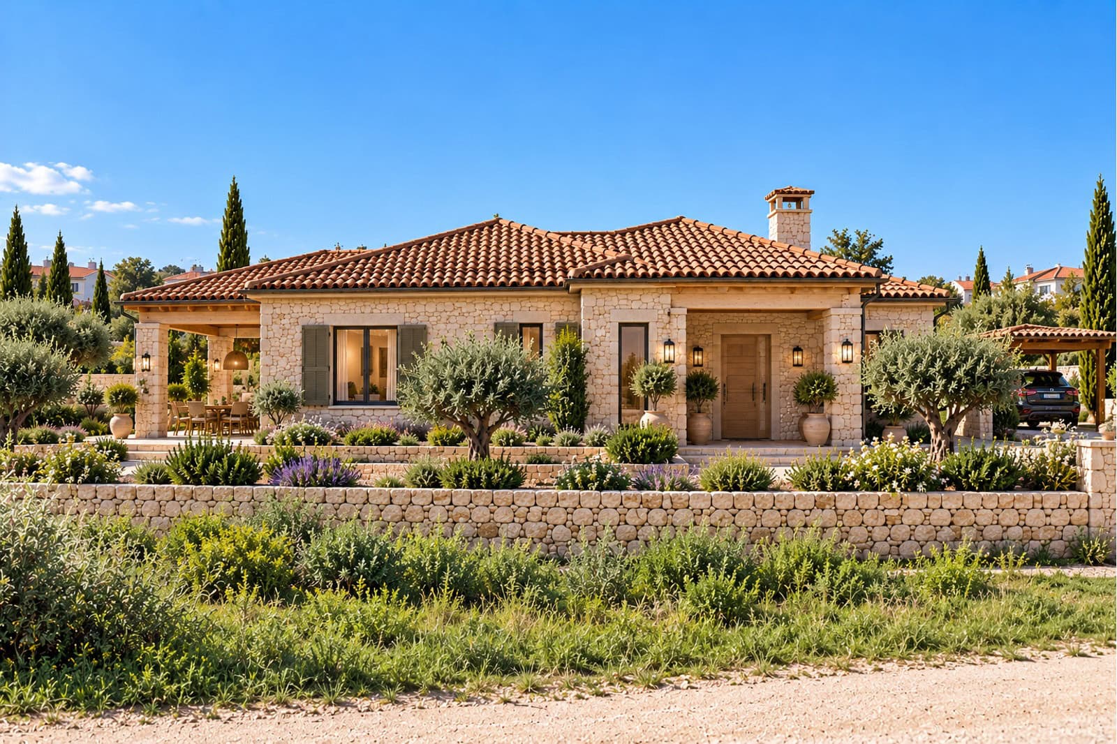 Mediterrane Villa mit Olivenhain Mediterrane Villa mit Olivenhain