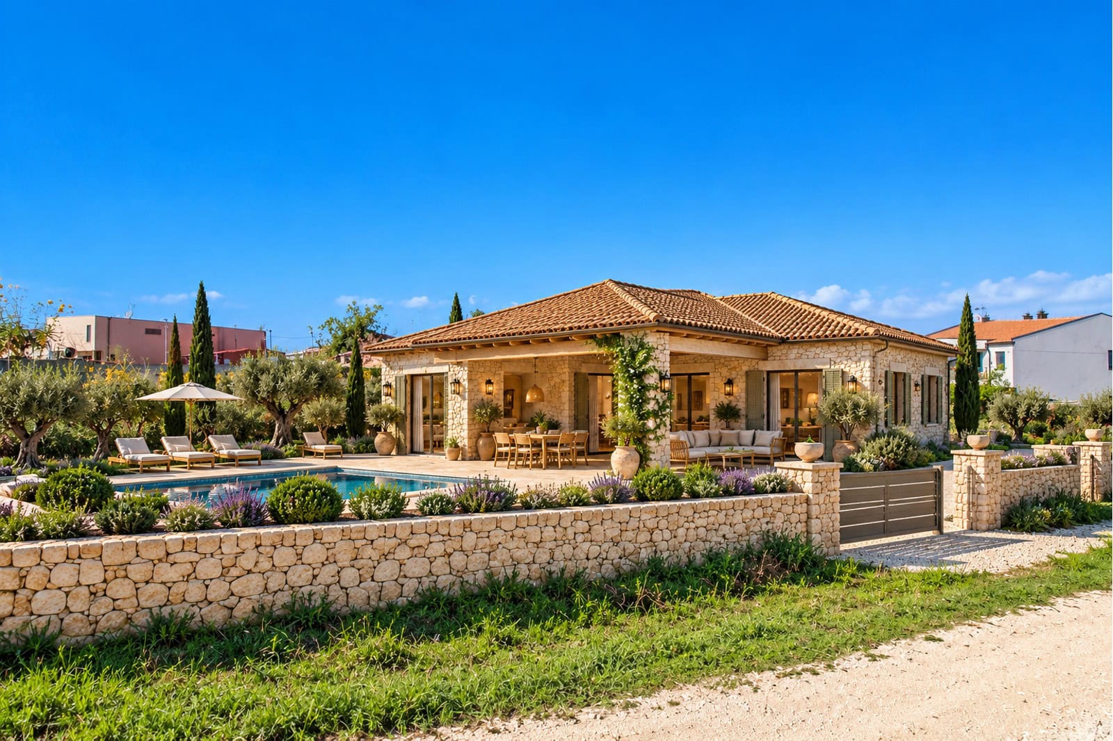 Mediterraneane Villa mit Pool und Garten Mediterraneane Villa mit Pool und Garten