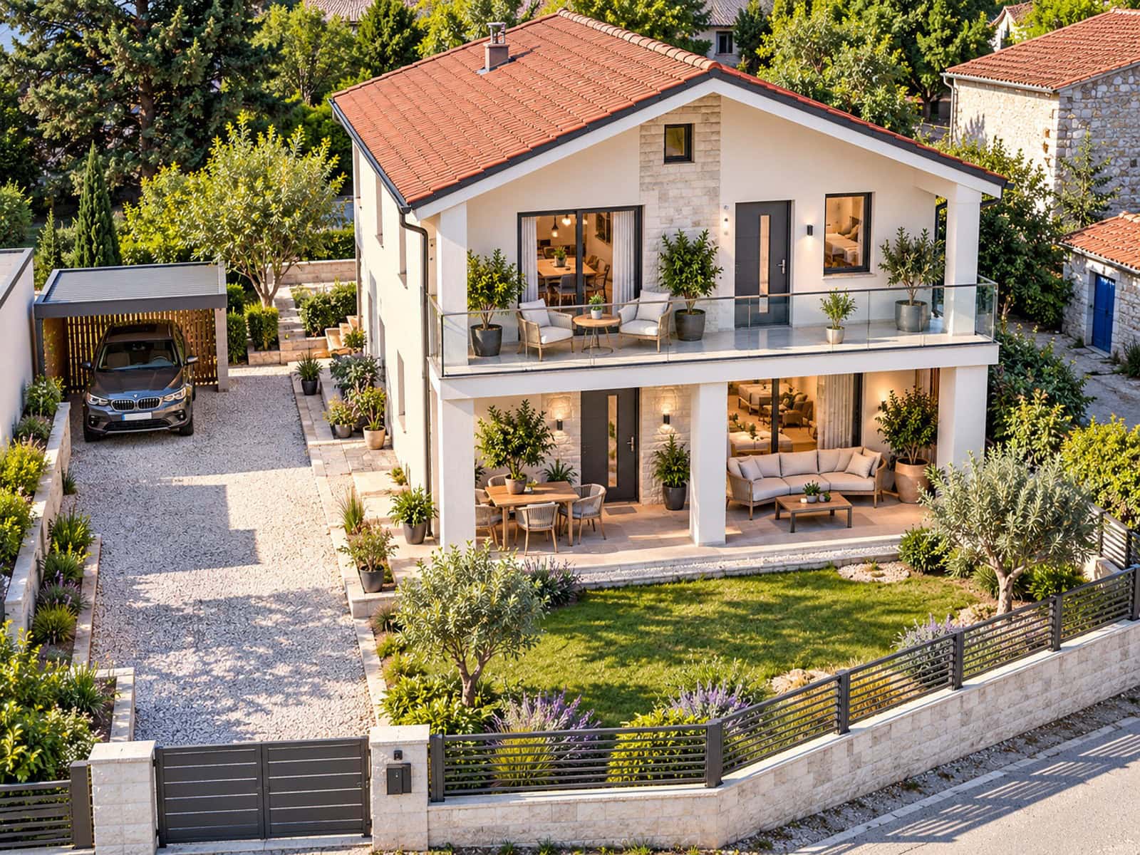 Modernes Haus mit Gartenoase Modernes Haus mit Gartenoase