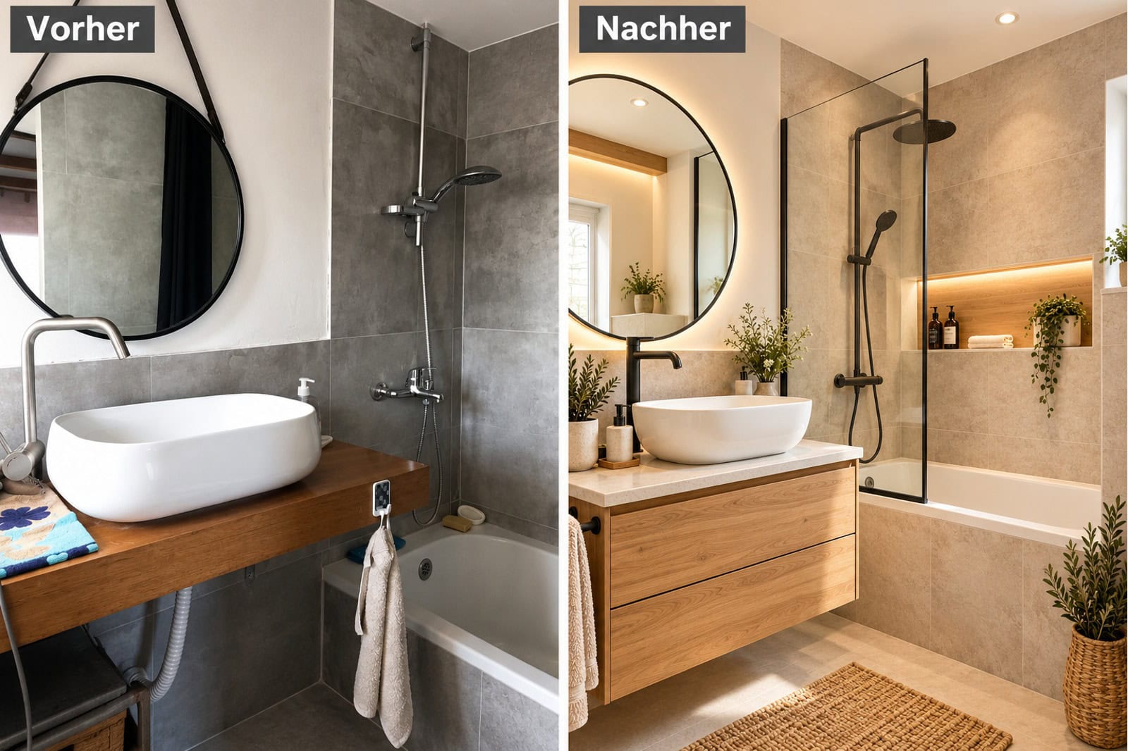 Badezimmer vorher und nachher Badezimmer vorher und nachher