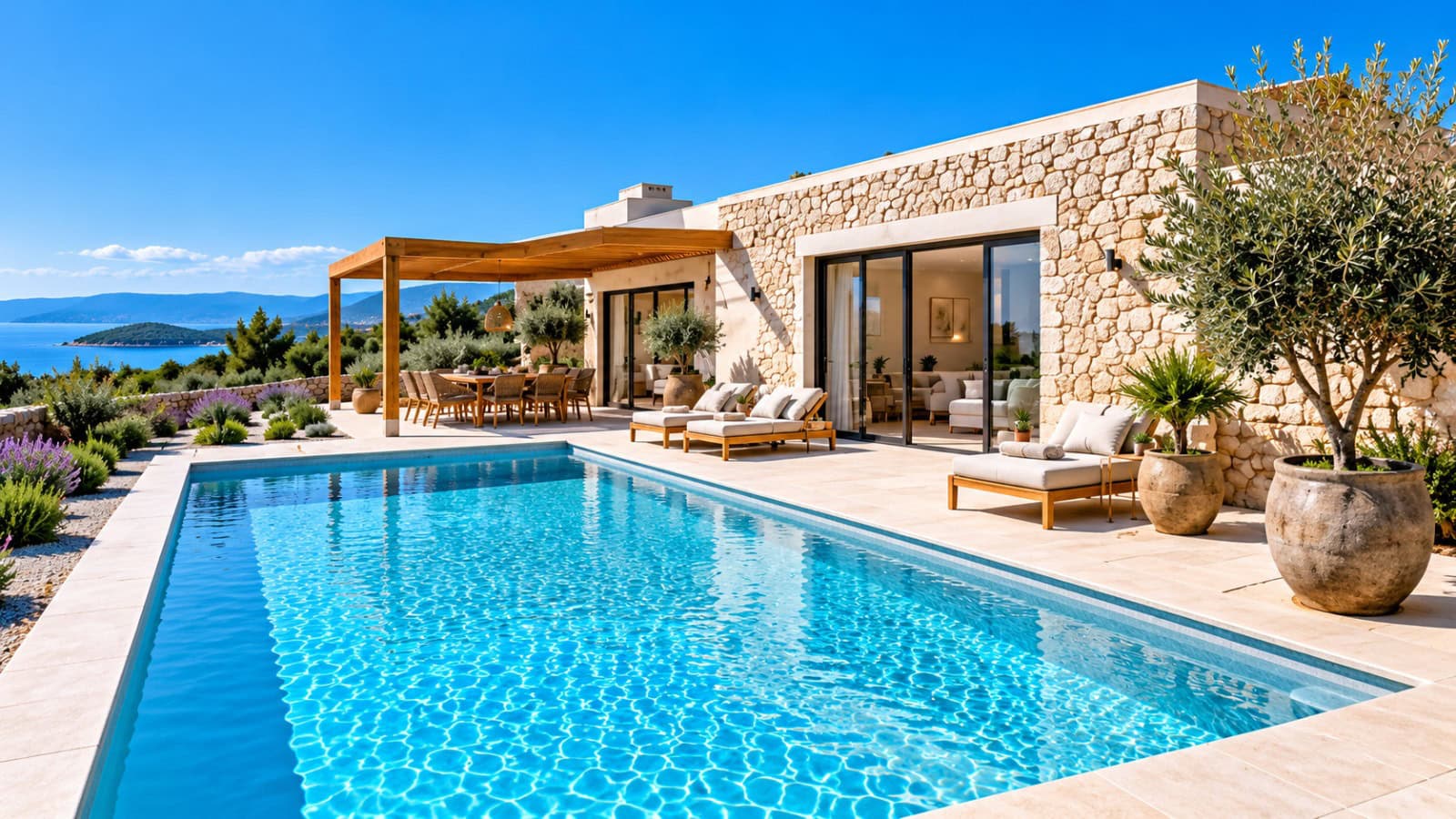 Mediterraneane Luxusvilla mit Infinity-Pool Mediterraneane Luxusvilla mit Infinity-Pool